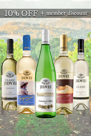 Five refreshing white wines from Jidvei DOC | 10%OFF + Member Discount
