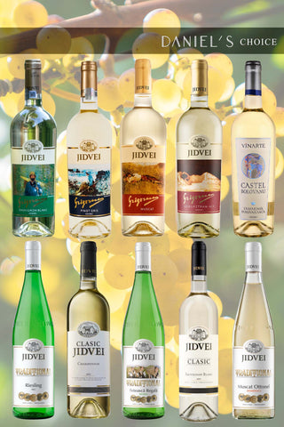 Set de 10 vinuri albe românești / Reducere 30% / Exclusiv membri