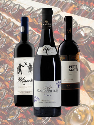 Vinuri roșii românești din soiuri internaționale | Set de 3 sticle | 10%OFF + Reducere membru