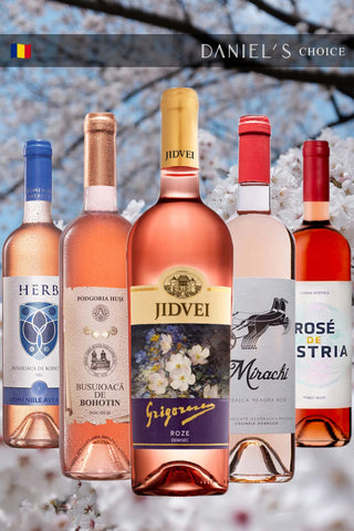 🌸 Roz de România 🌸 Alegerea perfectă pentru primăvara japoneză 🌸 un set de cinci sticle de vinuri roze 🌸 15% Reducere