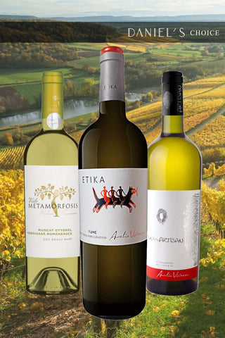 Vinuri românești cupajate / set de trei vinuri albe / 10% reducere
