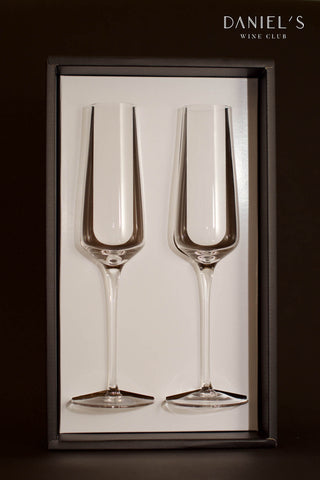 エクシミウス スパークリングワイングラス 2脚セット [ワインライフ最高の贅沢、無印ハンドメイドグラス] / Eximius Sparkling Wine Glass x 2 set